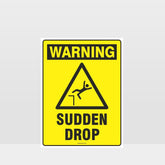 Custom Signs Outdoor Metal,Warning Sudden Drop Sign